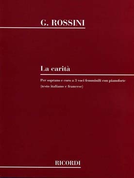 Illustration de La Carità pour soprano solo, SSA et piano