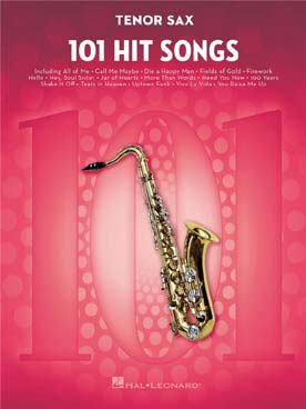 Illustration de 101 HIT SONGS - For tenor saxophone