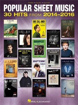 Illustration de POPULAR SHEET MUSIC 2014-2016 (P/V/G)