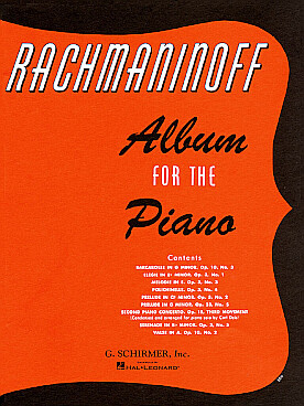 Illustration rachmaninov album for the piano