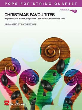 Illustration de CHRISTMAS FAVOURITES : 5 airs de Noël, arr. facile Nico Dezaire pour quatuor V1/V2/Va/Vc ou V1/V2/V3/Vc