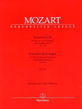 Illustration de Concerto N° 26 K 537 ré M "Couronnement" pour piano et orchestre, réd. piano