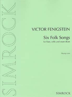 Illustration de 6 Folk songs pour flûte, violoncelle et caisse-claire
