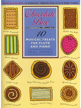 Illustration de Chocolate box : 10 petites pièces et à chacune le nom d'un gâteau
