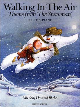 Illustration blake walking in the air (the snowman)