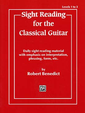 Illustration de Sight reading for the classical guitar - Level I-III