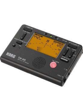 Illustration de Accordeur-métronome Korg TM-60 Noir Métronome tempo de 30 à 252, accents et décompositions, vol. réglable, fonction "tap-in". Accordeur avec la réglable de 410 à 480 Hz. Marque japonaise