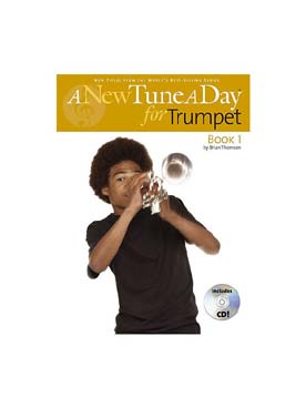 Illustration de A NEW TUNE A DAY for trumpet avec CD