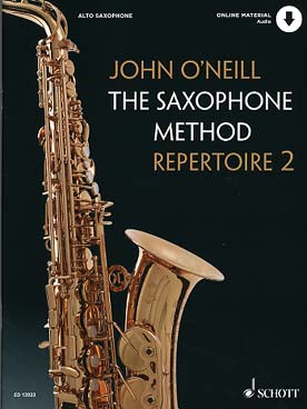 Illustration de The Saxophone method - Repertoire 2 : en anglais avec support audio