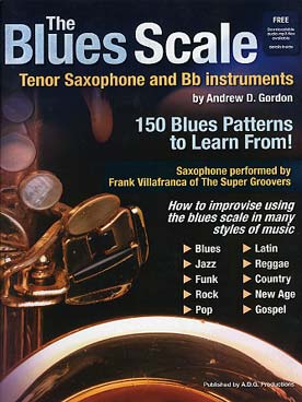 Illustration de The Blues scale for tenor sax