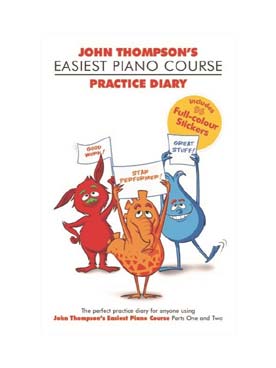 Illustration thompson piano course practice diary