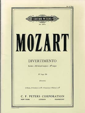 Illustration mozart divertimento en mi b maj