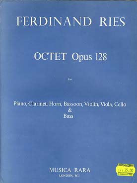 Illustration de Octuor op. 128 pour piano, clarinette, cor, basson, violon, alto, violoncelle et basse