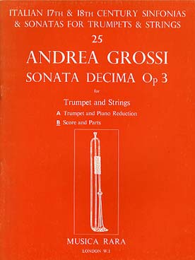 Illustration de Sonata decima op. 3 pour trompette et cordes
