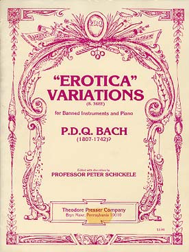 Illustration de Erotica variations for banned instruments (windbreaker, balloons, slide whistle, slide windbreaker, kazoo, foghorn, bell, gargle, lasso) and piano