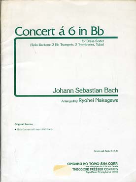 Illustration bach js concert a 6 en si b maj