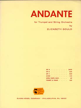 Illustration de Andante pour trompette et orchestre à  cordes, réd. piano