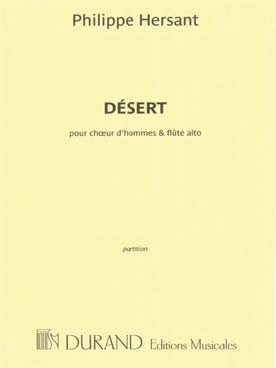 Illustration de Desert song pour chœur d'hommes et flûte alto
