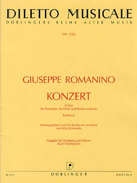 Illustration de Concerto pour trompette, cordes et basse continue, réd. piano