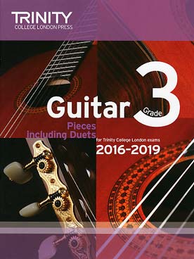 Illustration de TRINITY GUILDHALL GUITAR EXAM PIECES - 2016-2019 grade 3