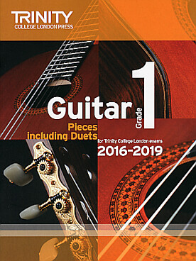 Illustration de TRINITY GUILDHALL GUITAR EXAM PIECES - 2016-2019 grade 1