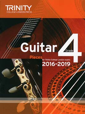 Illustration de TRINITY GUILDHALL GUITAR EXAM PIECES - 2016-2019 grade 4