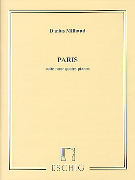 Illustration milhaud paris pour 4 pianos conducteur