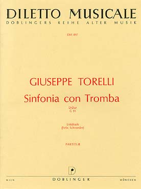 Illustration de Sinfonia con tromba en ré M pour  trompette, cordes et basse continue