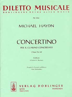 Illustration de Concertino per il clarino concertato  pour trompette et orchestre, réd. piano   