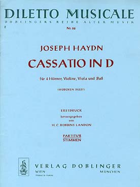 Illustration haydn cassatio en re maj conducteur