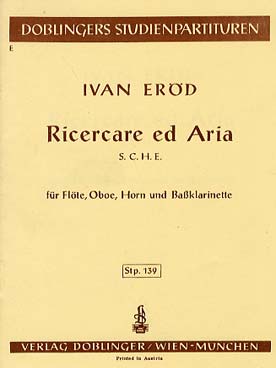 Illustration de Ricercare ed aria pour flûte, hautbois, cor et clarinette basse - Conducteur de poche