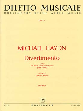 Illustration haydn (m) divertimento hob. iv:d3 parts