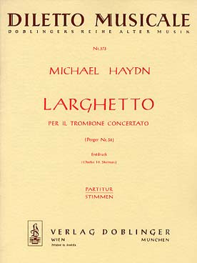 Illustration de Larghetto per il trombone concertato - Conducteur