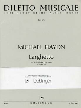 Illustration de Larghetto per il trombone concertato - Parties séparées