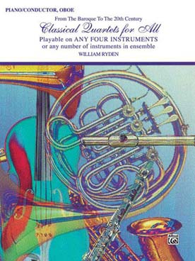 Illustration de CLASSICAL QUARTETS FOR ALL, du baroque au 20e siècle (tr. W. Ryden) : Schubert, Schubert, Byrd, Joplin, Moussorgsky...