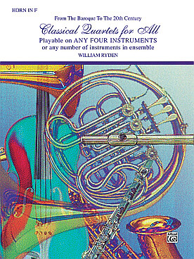 Illustration de CLASSICAL QUARTETS FOR ALL, du baroque au 20e siècle (tr. W. Ryden) : Schubert, Schubert, Byrd, Joplin, Moussorgsky...