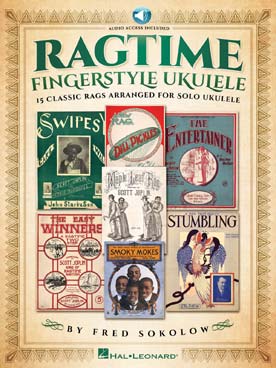 Illustration de Ragtime fingerstyle ukulele : 15 classic rags