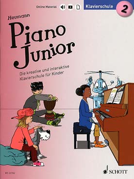 Illustration de Piano Junior avec lien de téléchargement (texte en allemand) - Klavierschule Vol. 2