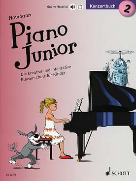 Illustration de Piano Junior avec lien de téléchargement (texte en allemand) - Konzertbuch Vol. 2