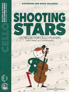 Illustration colledge shooting stars cello/piano