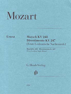 Illustration mozart marsch kv 248/divertimento kv 247