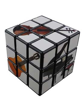 Illustration cube magique des instruments