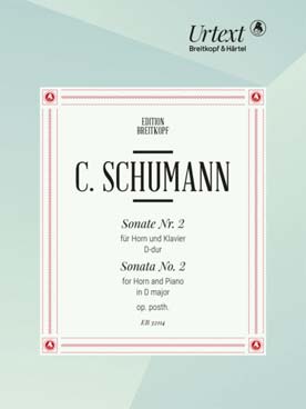 Illustration schumann sonate n° 2 op. posth en re maj
