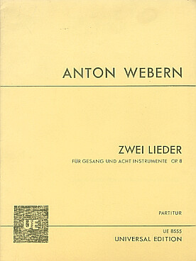 Illustration de 2 Lieder op. 8 pour chant et 8 instruments