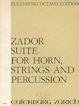 Illustration de Suite pour cor, cordes et percussion