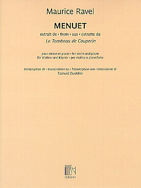 Illustration de Menuet, extrait du Tombeau de Couperin