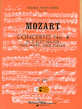 Illustration mozart concerto n° 4 k 495 en mi b maj