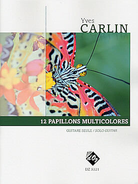 Illustration de 12 Papillons multicolores