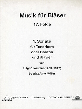 Illustration de Sonate N° 1 pour cor ténor ou baryton et piano (Musik für Bläser n° 17 Folge)