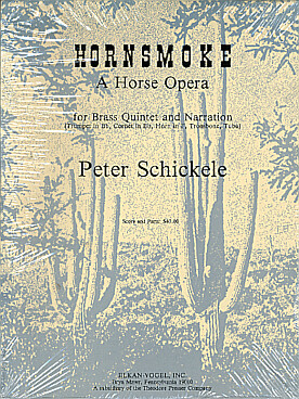 Illustration schickele hornsmoke, a horse opera